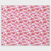 水彩ハートパターン ラッピングペーパー (フラット)