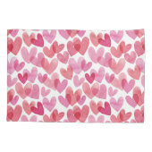 水彩ハートパターン 枕カバー (裏面-左)