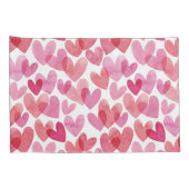 水彩ハートパターン 枕カバー (裏面-右)