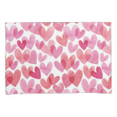 水彩ハートパターン 枕カバー (正面右)