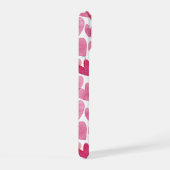 水彩ハートパターン iPhone 15ケース (右側面)