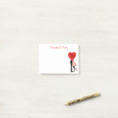 水彩ハートファッションガールカップル ポストイット (デスク上)