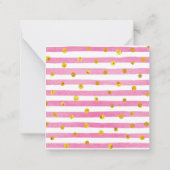 水彩ハートファッションガールギフトエンクロージャー ノートカード (裏面)