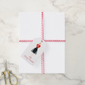 水彩ハートファッションガールギフトラベル ギフトタグ (より糸付き)