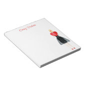 水彩ハートファッションガールメモ帳 ノートパッド (アングル)