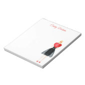 水彩ハートファッションガールメモ帳 ノートパッド (回転)