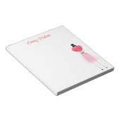 水彩ハートファッションガールメモ帳 ノートパッド (アングル)