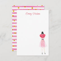 水彩ハートファッション女の子