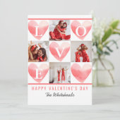 水彩ハートフォトコラージバレンタイン シーズンカード (スタンド正面)