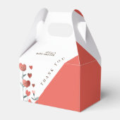水彩ハートフローラさくらんぼオントップベビーシャワー フェイバーボックス (裏面サイド)