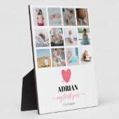 水彩ハートベビー初年度フォトコラージュ フォトプラーク (側面)