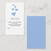 水彩ハートボーイおむつラッフルカード エンクロージャーカード (正面/裏面)