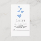 水彩ハートボーイおむつラッフルカード エンクロージャーカード (正面)