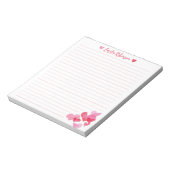 水彩ハートメモ帳 ノートパッド (回転)