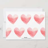 水彩ハートラブフォトコラージバレンタイン シーズンカード (裏面)