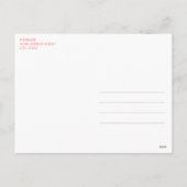 水彩ハートラブフォトコラージバレンタイン シーズンポストカード (裏面)