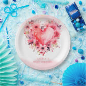 水彩ハートリトルスウィートベビーシャワー ペーパープレート (パーティー)