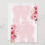 水彩ハートリトルスウィートベビーシャワー 招待状 (裏面)