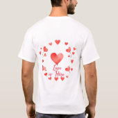 水彩ハートリース Tシャツ (裏面)
