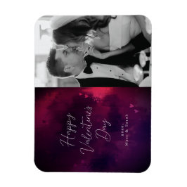 水彩ハート写真バレンタインデー マグネット