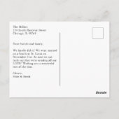 水彩ハート写真バレンタインホリデーハガキ ポストカード (裏面)