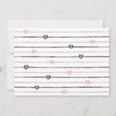 水彩ハート出産お知らせ 招待状 (裏面)