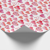 水彩ハート包装紙 ラッピングペーパー (角)