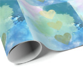 水彩ハート包装紙 ラッピングペーパー (ロールコーナー)