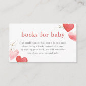 水彩ハート女児シャワーベビー本 エンクロージャーカード (正面)