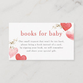 水彩ハート女児シャワーベビー本 エンクロージャーカード