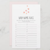 水彩ハート女子ベビー名競走ゲーム (正面/裏面)