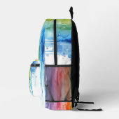 水彩ハート形ライオカラフルンキッズ プリントバックパック (右)