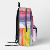 水彩ハート形ライオカラフルンキッズ プリントバックパック (左)