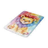 水彩ハート形ラカラフルオン バスマット (アングル)