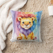 水彩ハート形状ラカラフルオン子供部屋 クッション (ブランケット)