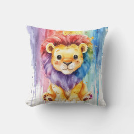 水彩ハート形状ラカラフルオン子供部屋 クッション