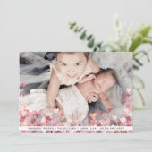 水彩ハート愛かわいい写真バレンタインデー シーズンカード (スタンド正面)