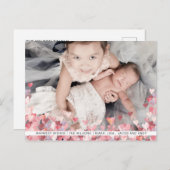 水彩ハート愛かわいい写真バレンタインデー ポストカード (正面/裏面)