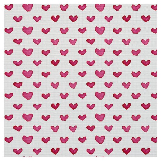 水彩ハート模様織物 ファブリック (見本)