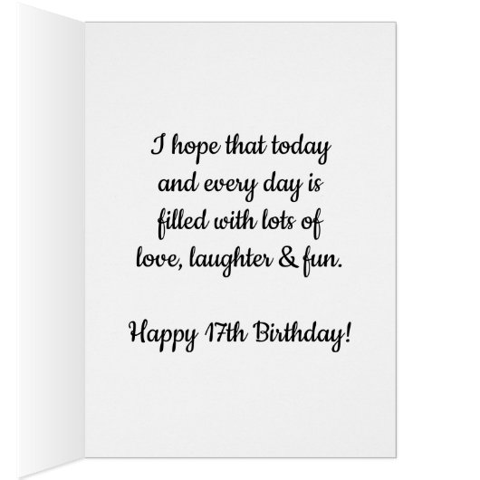 水彩ハート第17誕生日孫娘 (内側 (右))