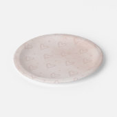 水彩ハート紙プレート、ほこりっぽいピンク ペーパープレート (アングル)