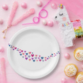 水彩ハート紙プレート ペーパープレート (パーティー)