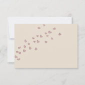 水彩ハート結婚詳細カード 出欠カード (裏面)