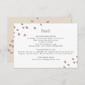 水彩ハート結婚詳細カード 出欠カード (正面/裏面)