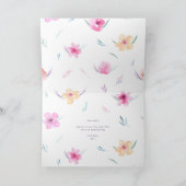 水彩ハート花花バレンタインデーカード カード (内部)