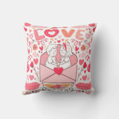 水彩ハート装飾用クッション クッション (裏面)