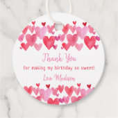 水彩ハート誕生日 フェイバータグ (正面)