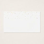 水彩ハート金ゴールド振りかけるギフトカード (裏面)