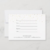 水彩ハート金ゴールド振りかけるギフト券 (裏面)