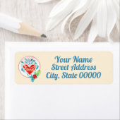 水彩ハート カスタム ラベル (インサイチュ)